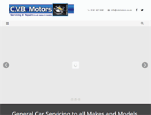 Tablet Screenshot of cvbmotors.co.uk